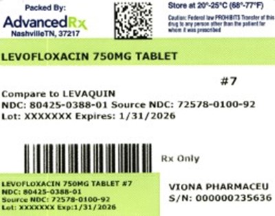 Levofloxacin 750mg #7 (Levofloxacin 750mg 80425 0388 01)